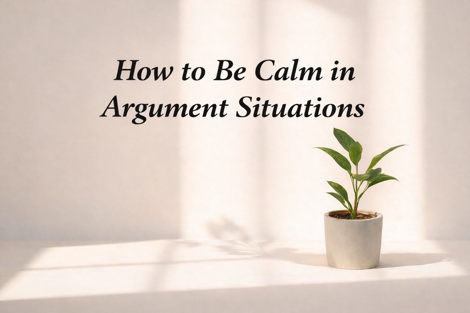 Calm in arguments