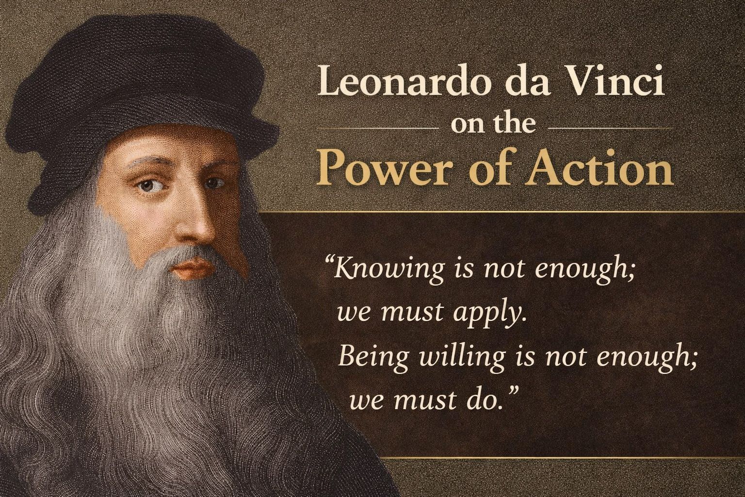 Leonardo da Vinci on the Power of Action